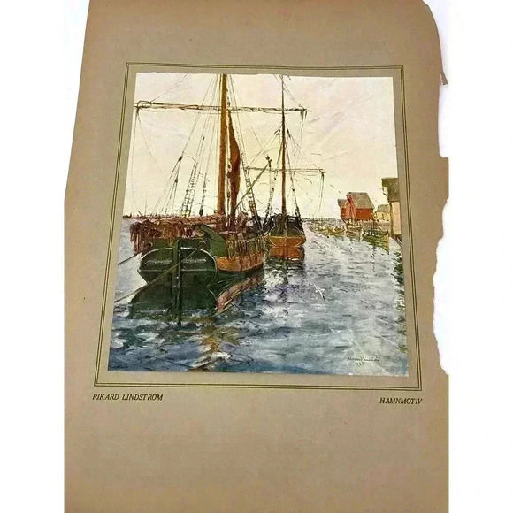 Carl Wilhelmson Jumping Dog Rikard Lindstrom Art Print 1923 Color Etching Double - Picture 4 of 7